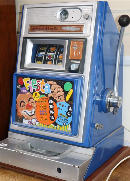 A 1970s one-armed bandit fruit machine